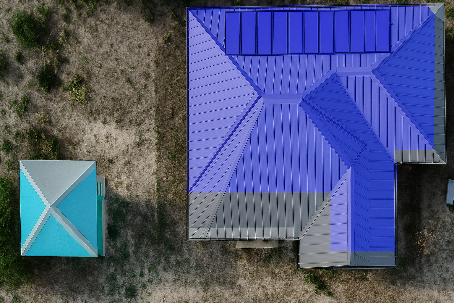 Island community center with rooftop PV